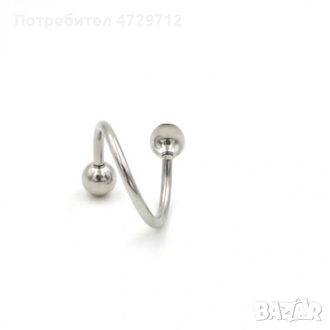 Стоманен пиърсинг бял златен син черен лилав, снимка 13 - Обеци - 53463460