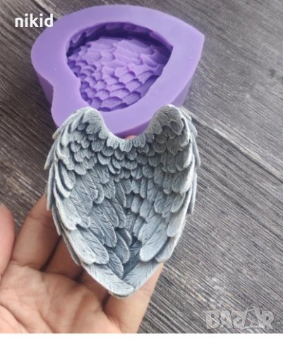 3D Големи извити ангелски крила криле цели силиконов молд форма калъп фондан гипс сапун калъп торта 