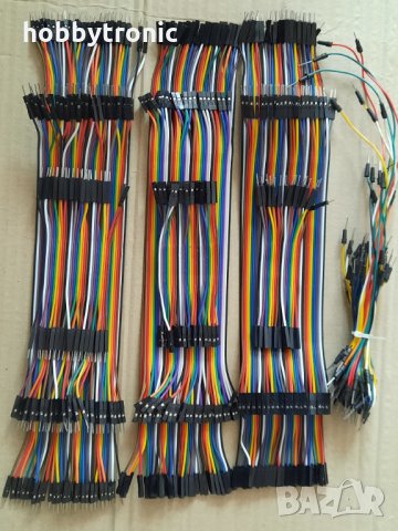 Кабели за макетиране, jumper wires, dupont cables M-M, M-F, F-F