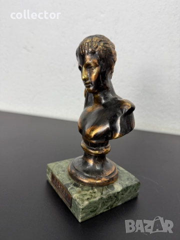 Гръцка бронзова фигура / бюст на Хермес. №7425, снимка 5 - Антикварни и старинни предмети - 51935926