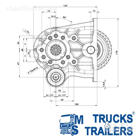 PTO Включвател OMFB за скоростна кутия NISSAN M5 35 06500900139, снимка 3 - Части - 53414859
