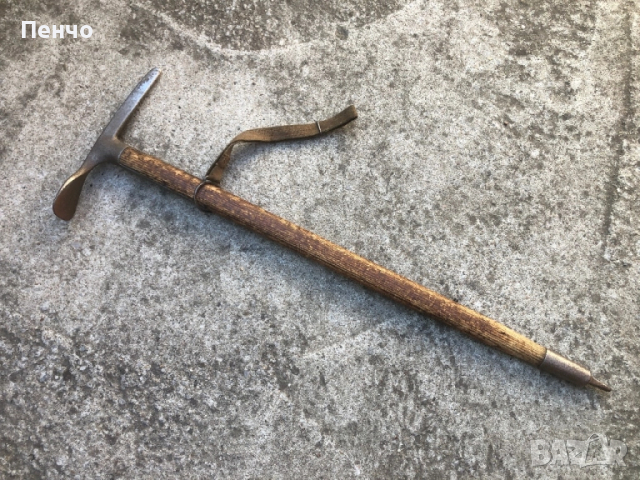 стар военен /алпийски/ пикел "STUBAI" - MADE IN AUSTRIA - WWII - WEHRMACHT Gebirgsjäger, снимка 7 - Антикварни и старинни предмети - 51776119