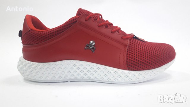 Мъжки маратонки модел 27345 червено и тъмно синьо, снимка 2 - Спортни обувки - 32385523