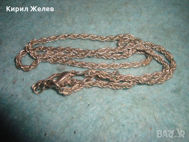 ПОСРЕБРЕНА ВИНТДЖ РЕТРО ПЛЕТКА ВЕРИЖКА ЛАНЕЦ КОЛИЕ 872гр