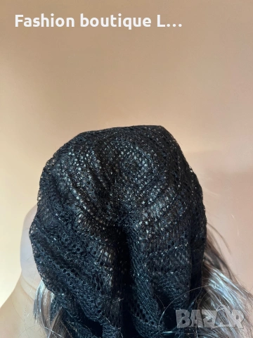 Перука с бретон в сребристо сив цвят с бели връхчета ❤️, снимка 5 - Аксесоари за коса - 53005840