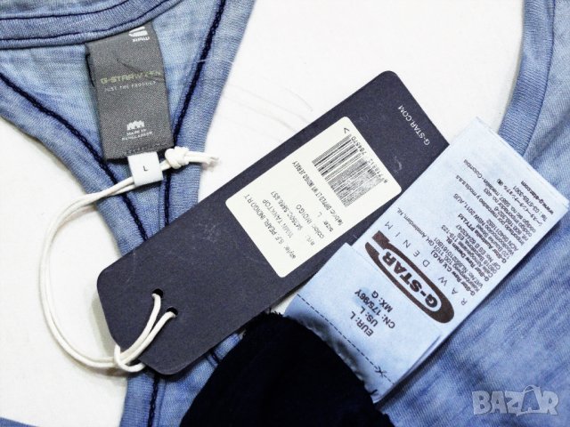 Нов! G-Star SF Pearl Indigo Tanktop Дамски Топ Размер M/L, снимка 8 - Потници - 35345401