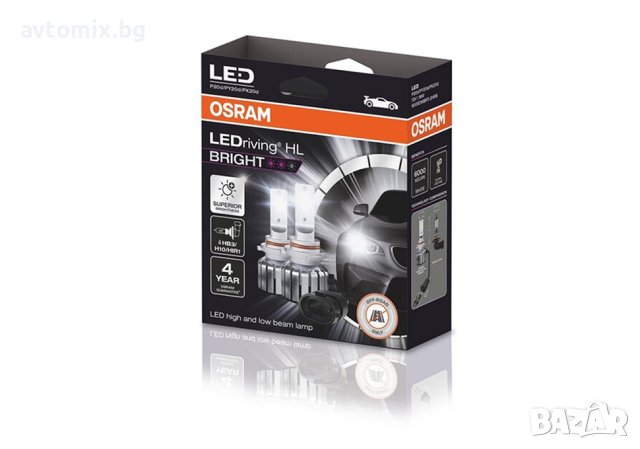 LED крушки за автомобил Osram LEDriving HL BRIGHT, HB4/HIR2,19W, 12V, P22d/PX22d, снимка 9 - Аксесоари и консумативи - 43272987