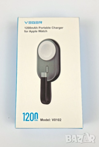 Нова Външна батерия (Power Bank) за Apple Watch - 1200mAh