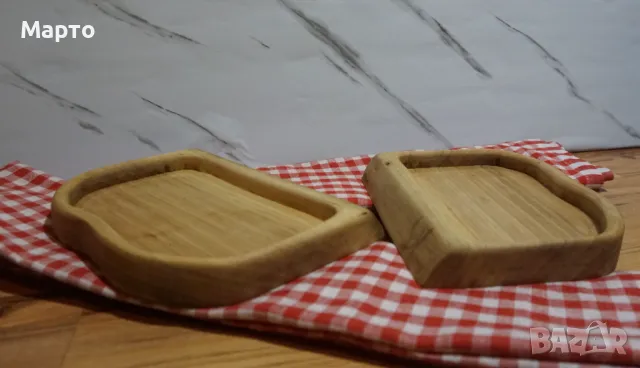 Комплект купички за ядки изработени от орех, снимка 2 - Други - 49304944