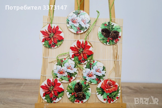 Коледна украса, снимка 3 - Декорация за дома - 52641095