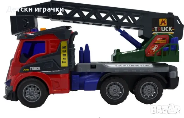 Камион пожарна с кран музикална играчка , снимка 2 - Коли, камиони, мотори, писти - 48512762