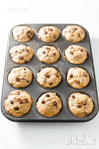 Тава за мъфини с 12 гнезда, с незалепващо покритие, снимка 2 - Форми - 52794116