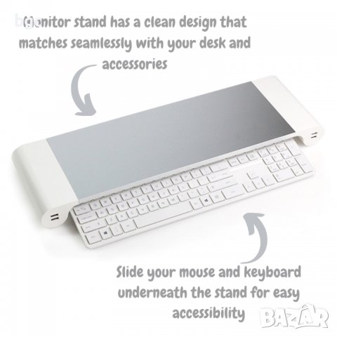 Алуминиева Стойка за Лаптоп/Монитор за Бюро Apple iMac  / Лаптоп MacBook Pro AiR за работно бюро, снимка 8 - Лаптоп аксесоари - 38400087