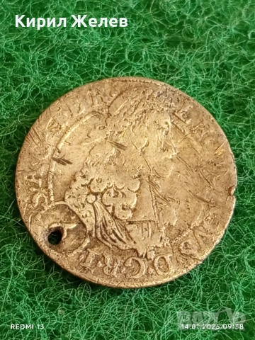 Сребърна монета 6 кройцера 1693г. Леополд първи Австрия уникат 52973