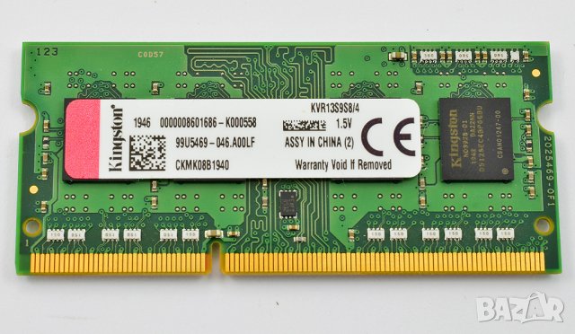 RАМ памет за лаптоп KINGSTON 4 GB - DDR3-1333 Mhz, снимка 1 - RAM памет - 32712136