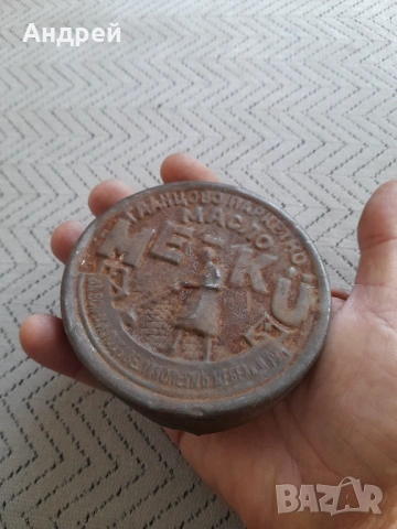 Стар капак от кутия Гланцово паркетно масло, снимка 2 - Колекции - 53047657