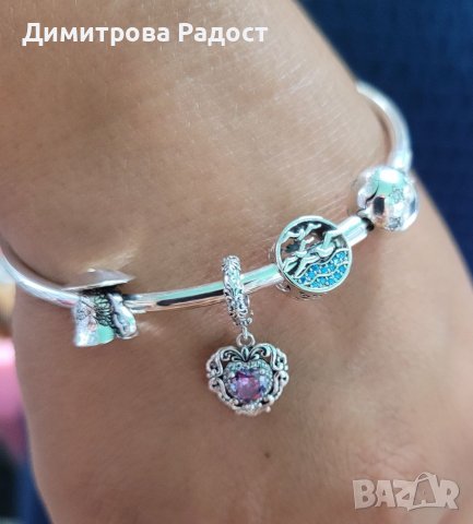 Сребърен делител талисман:Аз обичам морето! Състояние ново. Проба 925 , снимка 4 - Колиета, медальони, синджири - 37516729