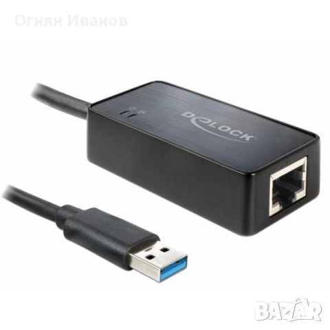 Delock Adapter USB 3.0 > Gigabit LAN 10/100/1000 Mbps , снимка 2 - Кабели и адаптери - 51766714