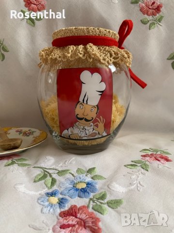 Голям стъклен буркан с вместимост 2,7 л, снимка 2 - Декорация за дома - 28949485