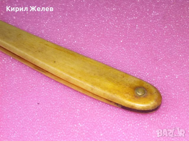 Старинен РЯДЪК КОЛЕКЦИОНЕРСКИ БРЪСНАЧ с РОГОВА ДРЪЖКА РЪЧНА ИЗРАБОТКА 22487, снимка 17 - Колекции - 44010481