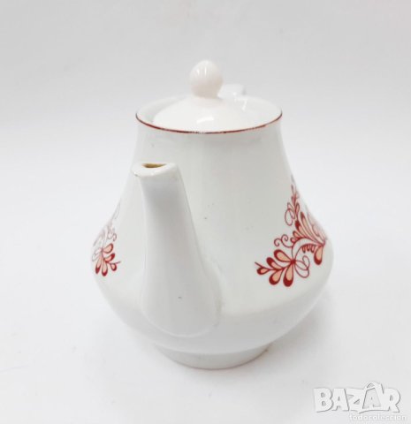 Стар порцеланов рисуван чайник (12.3), снимка 5 - Антикварни и старинни предмети - 43834826