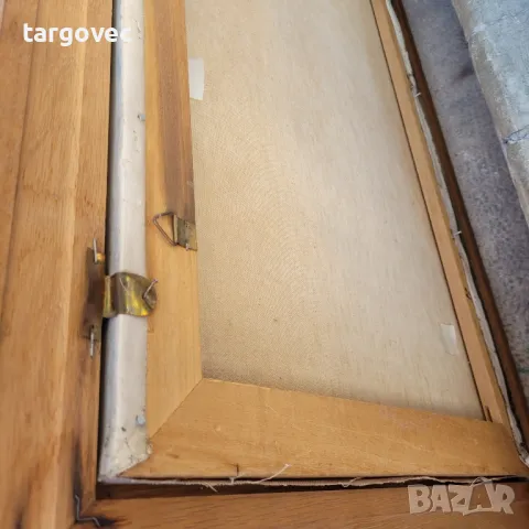 стара картина масло върху платно в дъбова рамка, снимка 4 - Картини - 47648487