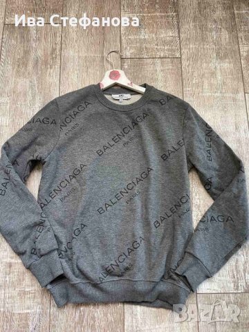 Balenciaga  Balenciaga нова спортна сива блуза Баленсиага , снимка 4 - Спортни дрехи, екипи - 43051733
