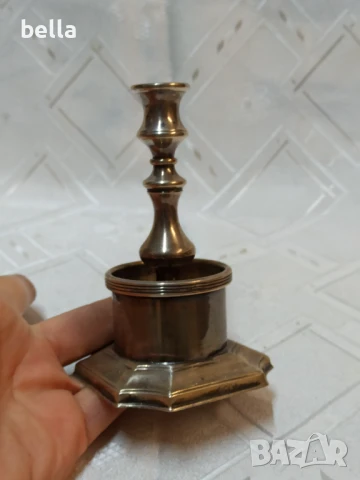 Стилен стра посребрен свещник E.P C.A, снимка 8 - Антикварни и старинни предмети - 50584230