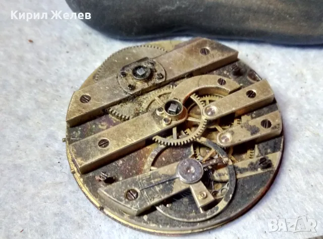 МЕХАНИЗЪМ от СТАР ШВЕЙЦАРСКИ ДЖОБЕН ЧАСОВНИК с ПОРЦЕЛАНОВ РИМСКИ ЦИФЕРБЛАТ За КОЛЕКЦИЯ РЕМОНТ 49627, снимка 5 - Антикварни и старинни предмети - 48633428