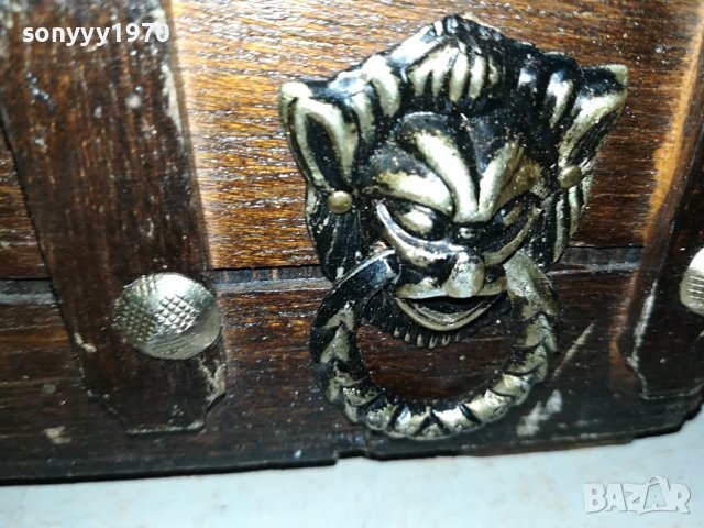 ДЪРВЕНА КУТИЯ КОВЧЕЖЕ С ОБКОВ ВНОС ФРАНЦИЯ 0201241922, снимка 17 - Антикварни и старинни предмети - 43626604