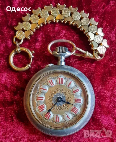 Старинен Швейцарски джобен часовник система Roskopf 1910 г, снимка 1