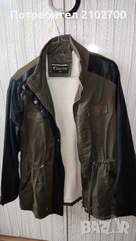 Яке с кожени ръкави 