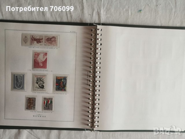 Луксозен Албум Класьор пощенски марки Италия 1968-1984, снимка 6 - Филателия - 33311478