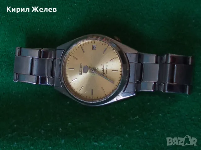 SEIKO 5 ANTIMAGNETIC Cristal ОРИГИНАЛЕН ЯПОНСКИ МАРКОВ МЕХАНИЧЕН ЧАСОВНИК СЕЙКО 5 с ВЕРИЖКА 30132, снимка 16 - Мъжки - 37900255