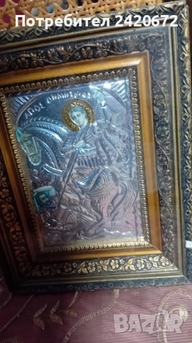 стара икона на Св.Георги, снимка 4 - Други ценни предмети - 52286954