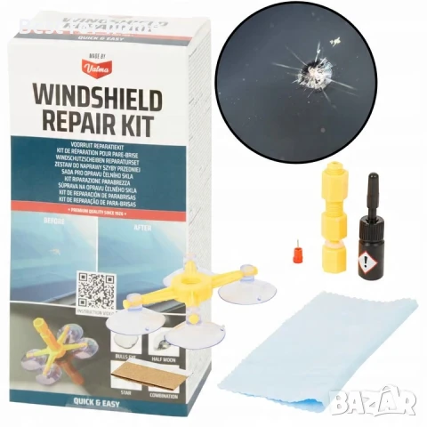 Комплект за ремонт на спукзно стъкло и прозорци на автомобили