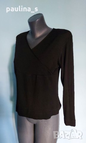  Два броя / Памучна и рипсена блуза с прекръстосано деколте / голям размер , снимка 4 - Блузи с дълъг ръкав и пуловери - 15415129