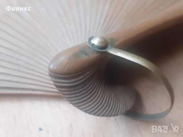 Старо дамско ветрило 19 век дърво и коприна ръчно рисувано, снимка 8 - Антикварни и старинни предмети - 51252468