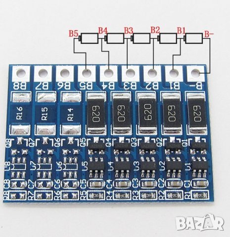 BMS 8S Контролер за зареждане на литиево йонни батерии, зарядно за 8 клетки , снимка 2 - Друга електроника - 27123368