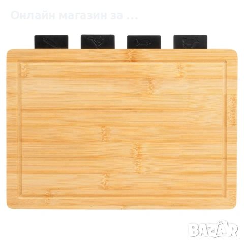 Комплект дъски за рязане от бамбук, 5 части 259726, снимка 4 - Прибори за хранене, готвене и сервиране - 53231867