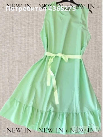 Нов модел прекрасни летни рокли със сатенено коланче 💕 Най-ниска цена 🌸дължина до коляното-100см, снимка 8 - Рокли - 50454641