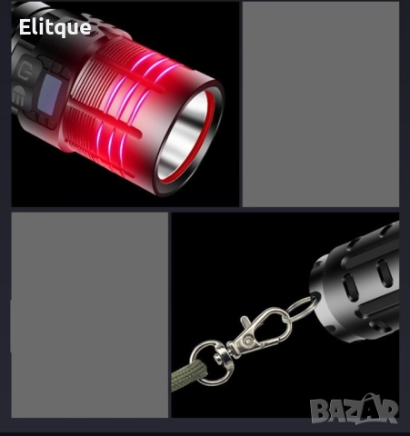 Малко фенерче с XHP70 силна светлина и интелигентен OLED дисплей  FL69, снимка 13 - Други - 52805823