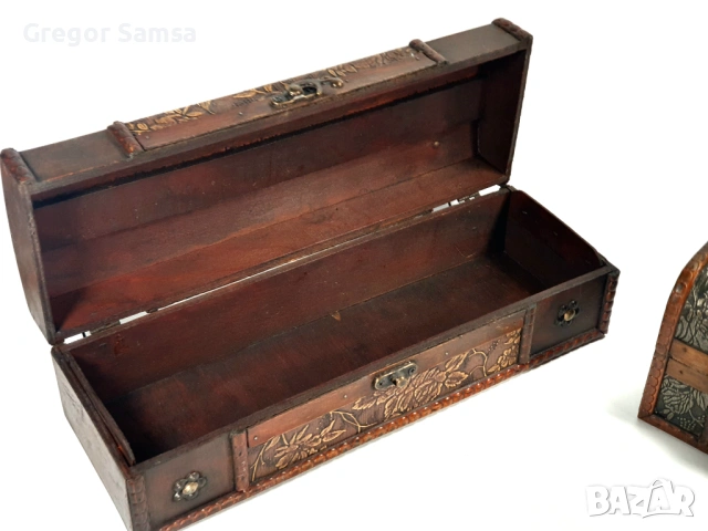 Две Дървени Кутии за Бижута и Подарък , снимка 3 - Кутии за съхранение - 53216222