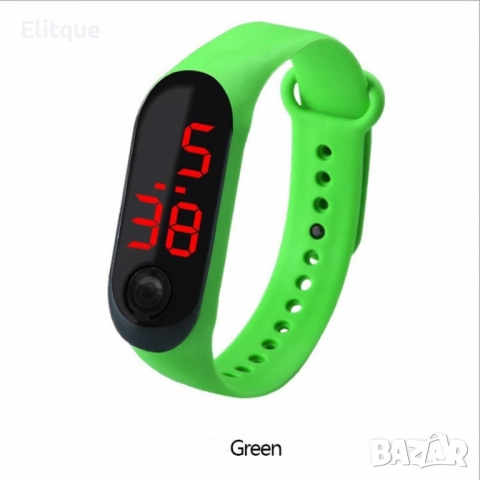 Детски LED часовник-гривна с 1 бърз бутон за управление WW14, снимка 5 - Други - 52819427