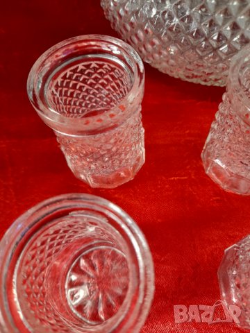 Стари стъклен сервиз , снимка 2 - Антикварни и старинни предмети - 32895326