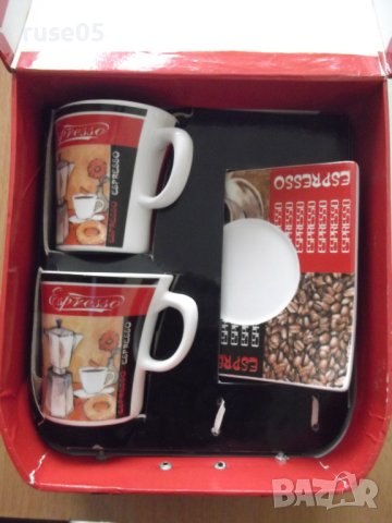 Комплект "SOLECASA" от две чашки за кафе нов, снимка 6 - Сервизи - 43911712