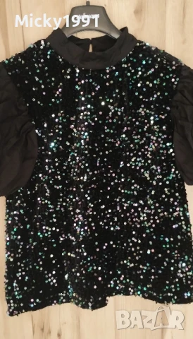 Елегантен топ с пайети  YAS , снимка 3 - Корсети, бюстиета, топове - 50937405