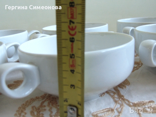 Порцеланови купи с дръжки, снимка 4 - Чинии - 52672679