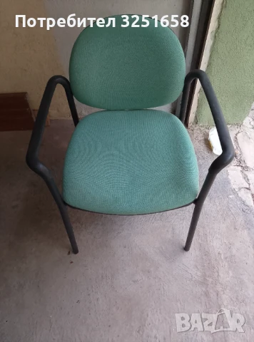 Кафяви и зелени офис столове , снимка 1