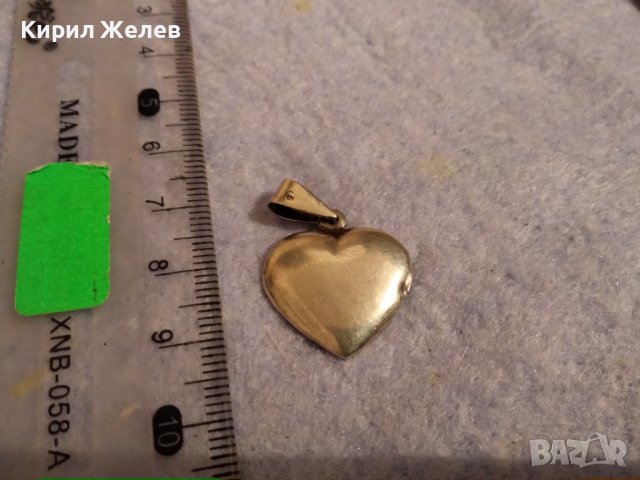 СРЕБЪРНО АРТ ДЕКО СЪРЧИЦЕ СРЕБРО 925 ПРЕКРАСЕН РОМАНТИЧЕН АРТ МЕДАЛЬОН ПЕНДАНТ 34406, снимка 2 - Колиета, медальони, синджири - 39376003
